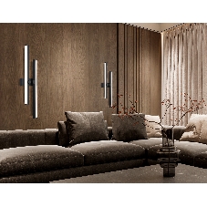 Настенный светодиодный светильник Ambrella light FL6152 BK черный 18W 3000K-6400K 510*120*65