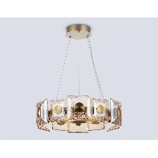 Светильник Ambrella light LH31021 BS/TI латунь/янтарь 56W 3000K D570*150