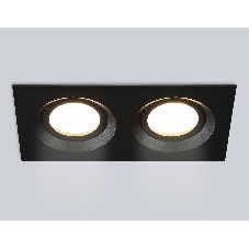 Встраиваемый поворотный точечный светильник Ambrella light TN102746/2 BK черный IP20 GU5.3/2 180*95*25