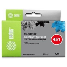 Картридж струйный Cactus CS-CLI451C голубой (10,2 мл) для Canon MG 6340/5440/IP7240