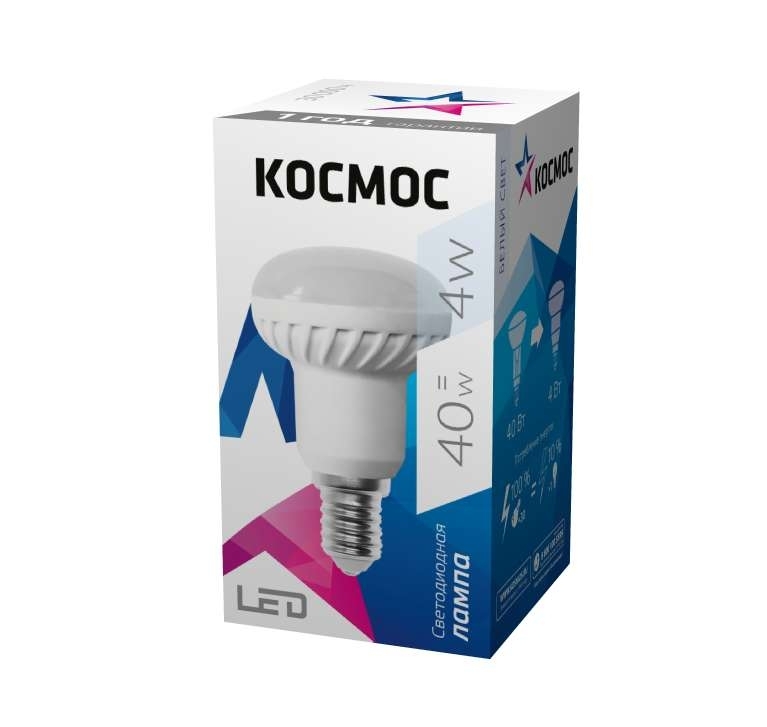 Лампа светодиодная Космос LED R39 4Вт 220В E14 4500К