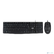 Комплект клавиатура+мышь Acer OMW141 проводной, USB, 1200 DPI, чёрный