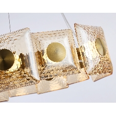 Светильник Ambrella light LH31021 BS/TI латунь/янтарь 56W 3000K D570*150