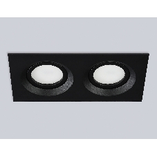 Встраиваемый поворотный точечный светильник Ambrella light TN102746/2 BK черный IP20 GU5.3/2 180*95*25