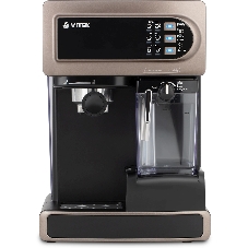 Кофеварка рожковая Vitek VT-1517 (BN) коричневый, исп. кофе - молотый, 1.65 л, 1238 Вт, 15 Бар