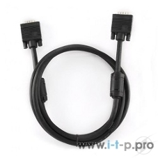 Кабель Gembird/Cablexpert VGA Premium,15M/15M, 1.8м, тройн.экран, феррит.кольца, черный, пакет