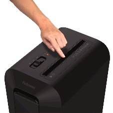 Шредер Fellowes PowerShred LX65 черный (секр.P-4)/перекрестный/10лист./22лтр./скрепки/скобы/пл.карты