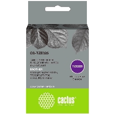 Картридж ленточный Cactus CS-TZE325 TZE-325 белый на черном 9x8 для Brother 1010/1280/1280VP/2700VP