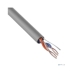 Кабель витая пара Rexant U/UTP, cat.5e, PVC, 2PR, 24AWG, INDOOR, SOLID, серый, 305м