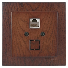 Nilson Роз. компьютерная 1-местн. СУ, (RJ45 CAT5), ТУРАН ДЕРЕВО (TOURAN WOOD), орех (24271044) Nilson Роз. компьютерная 1-местн. СУ, (RJ45 CAT5), ТУРАН ДЕРЕВО (TOURAN WOOD), орех (24271044)