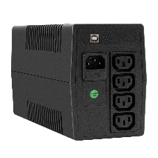 Источник бесперебойного питания ExeGate Power NB-650.LED.AVR.4C13.USB (650VA/390W, LED, AVR, 4*C13, USB, батарея 12V 7Ah, черный)