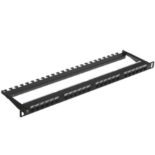 Патч-панель LANMASTER компактная 24 порта, UTP, кат.5E, 0.5U