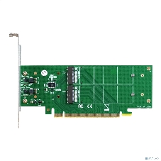 Переходник ExeGate EXE-597E4 (4 x M.2 M key -> PCI-E x16 v3.0, для установки четырех SSD M.2 2230/2242/2260/2280/22110 M key NGFF в слот PCI-E, материнская плата должна быть c функции Bifurcation PCI-E)