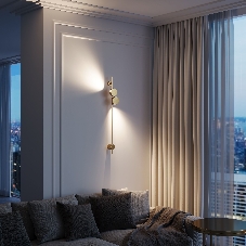 40154/LED/ Светильник настенный светодиодный Illume латунь 4000K