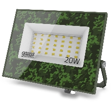 Прожектор уличный Gauss Elementary GFD002 светодиодный 20Втзеленый