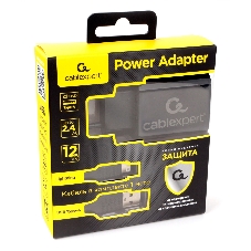 Сетевое зарядное устройство Cablexpert MP3A-PC-36 USB 2 порта, 2.4A, черный + кабель 1м lightning
