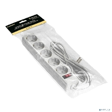 Сетевой фильтр ExeGate EX221190RUS SP-5-5W (5 розеток, 5 м, евровилка, белый)