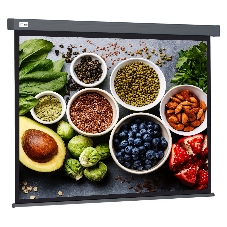 Экран Cactus 150x150 см Wallscreen CS-PSW-150X150-SG 1:1 настенно-потолочный рулонный серый
