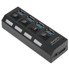 USB-концентратор Smartbuy SBHA-7304-W, USB 3.0, USB 4 порта, USB