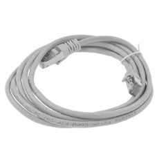 Патч-корд ExeGate FTP-RJ45-RJ45-C5e-CU-2M-GY, FTP, cat.5e, 2м, медь, серый