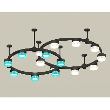 Светильник Ambrella light XR92221210/16 SBK/CL/BL черный песок/прозрачный/голубой GX53