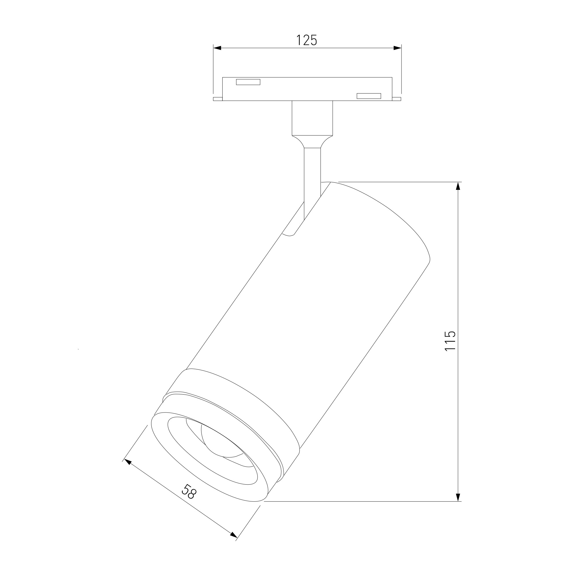 Трековый светильник Slim Magnetic 12W 4200K Modify (черный) 85042/01
