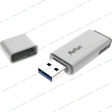 Флешка USB Netac U185 (NT03U185N-008G-20WH), 8Gb, USB 2.0, R/W 25/10, белый/серый