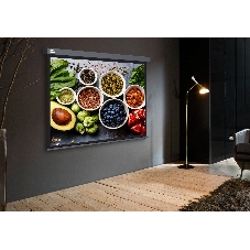 Экран Cactus 150x150 см Wallscreen CS-PSW-150X150-SG 1:1 настенно-потолочный рулонный серый