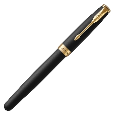 Ручка роллер Parker Sonnet Core T528 (CW1931518) Matte Black GT, F, черные чернила, подарочная коробка