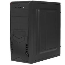 Компьютерный корпус Miditower ExeGate EX280387RUS CP-604 Black, ATX, (CP400W, 80мм), 2хUSB, Audio