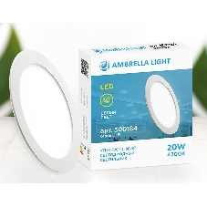Светильник встраиваемый DLR 20W 4200K 185-250V (200W) (D220mm/A205mm)