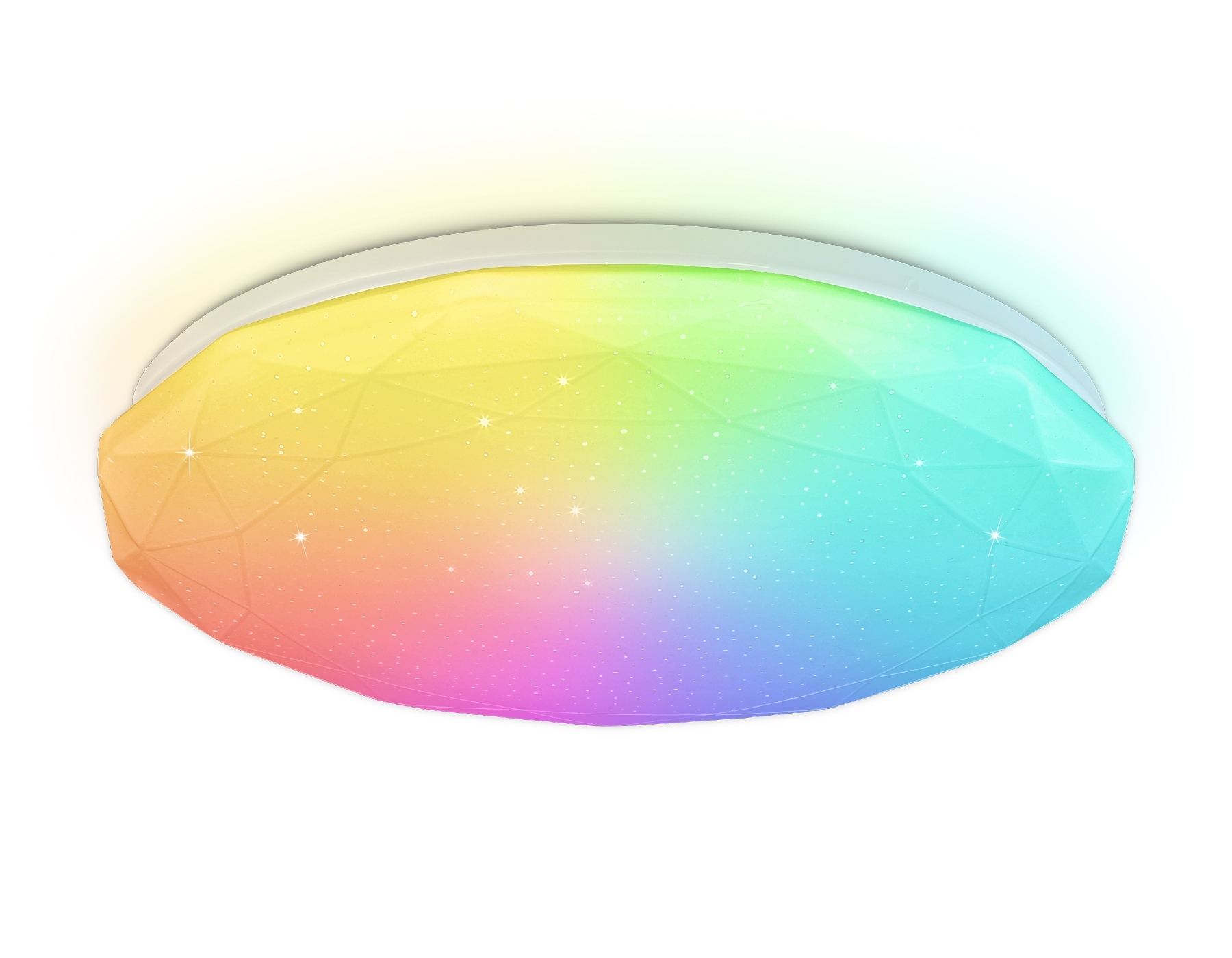 Светодиодный светильник RGB Ambrella light FZ417 WH белый IP20 46W 3000K-6500K+RGB D380*60 (ПДУ ИК)