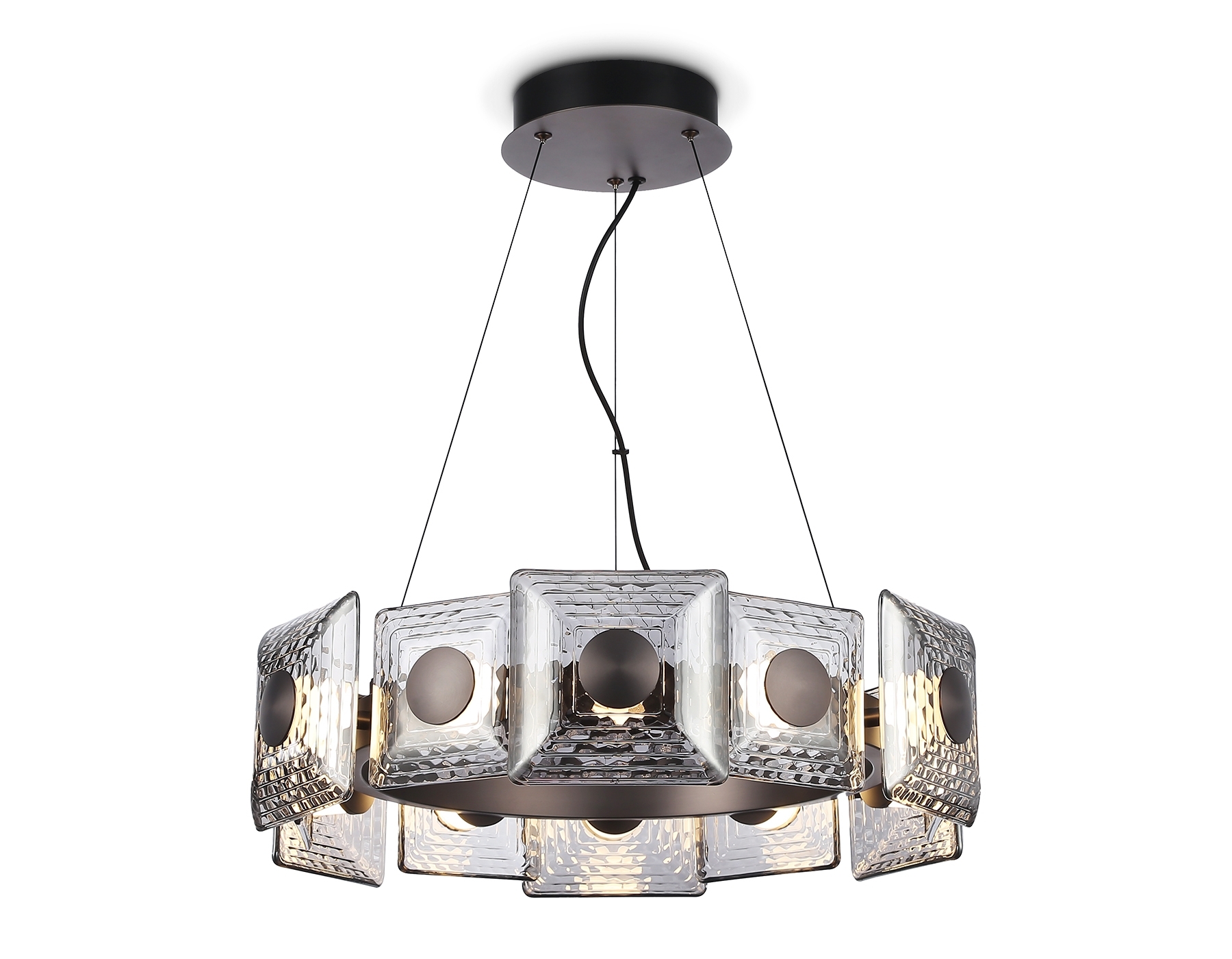Светильник Ambrella light LH31024 GR/SM серый/дымчатый 56W 3000K D570*150