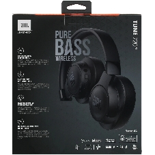Беспроводные/проводные наушники JBL Tune 720BT черный, полноразмерные, Bluetooth + проводной, быстрая зарядка