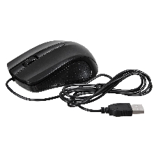 Мышь проводная Acer OMW010 черный, 1200 dpi, USB, кнопки - 3