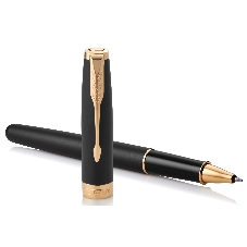 Ручка роллер Parker Sonnet Core T528 (CW1931518) Matte Black GT, F, черные чернила, подарочная коробка
