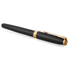 Ручка роллер Parker Sonnet Core T528 (CW1931518) Matte Black GT, F, черные чернила, подарочная коробка
