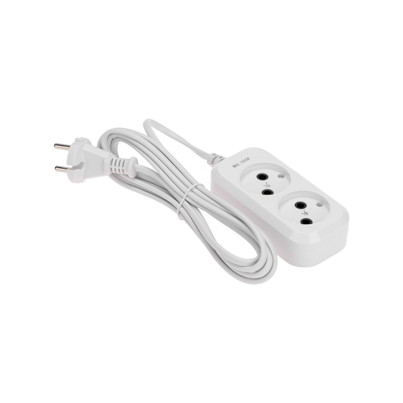 Удлинитель PROconnect 2 гнезда, 3 м, 2х0,75 мм², б/з, белый