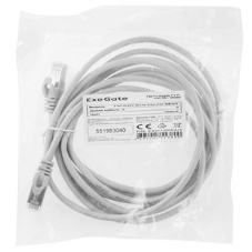 Патч-корд ExeGate FTP-RJ45-RJ45-C5e-CU-3M-GY, FTP, cat.5e, 3м, медь, серый