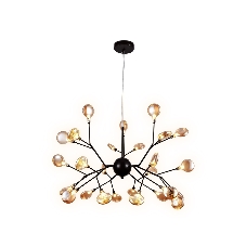 Светильник Ambrella light TR3013/27 DCF/TI темный кофе/янтарь G4/27 max 20W D750*650