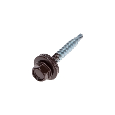 Саморез кровельный Kranz 4,8х35мм, окрашенный RAL 8017, короб (250 шт/уп)