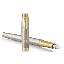 Ручка перьевая Parker IM Premium F323 (CW1931684) Grey GT, F, сталь нержавеющая, подарочная коробка