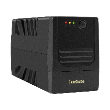 Источник бесперебойного питания ExeGate Power NB-850.LED.AVR.2SH (850VA/510W, LED, AVR, 2*Schuko, батарея 12V 9Ah, черный)