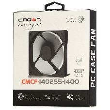 Вентилятор для корпуса Crown CMCF-14025S-1400 черный, 140 мм, 1200 об/мин, 27 дБ, 3 pin