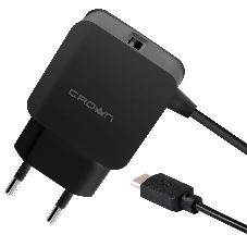 Сетевое зарядное устройство универсальное Crown CMWC-3001 черный