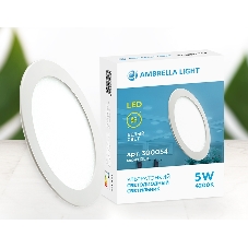 Светильник встраиваемый DLR 5W 4200K 185-250V (50W) (D80mm/A70mm)