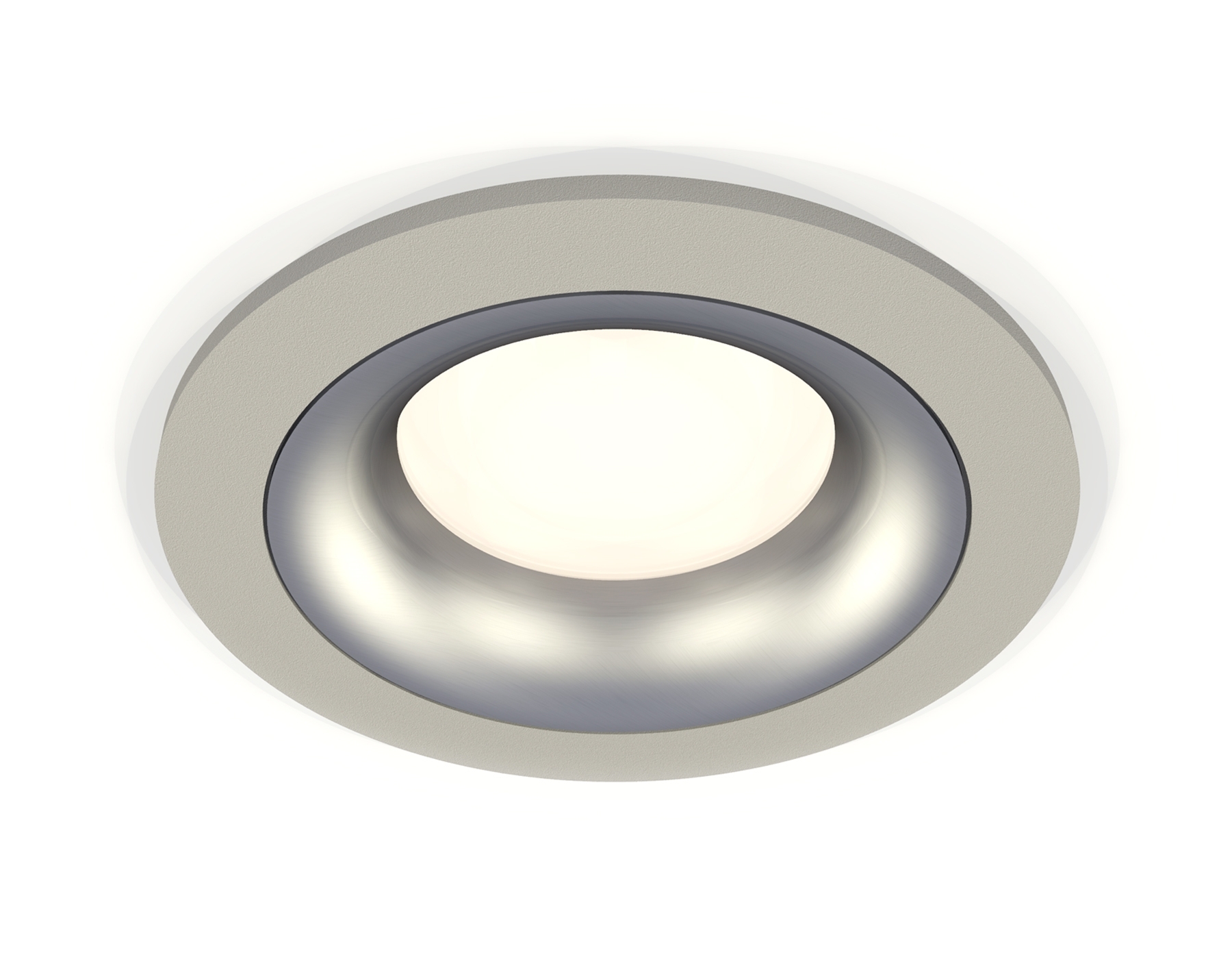 Комплект встраиваемого светильника Ambrella light XC7623004 SGR/MCH серый песок/хром матовый MR16 GU5.3 (C7623, N7013)