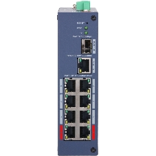 Коммутатор Dahua DH-CHS4110-8ET-110, 8×100 Мбит/с PoE + 1×1 Гбит/с + 1×Combo + 1×1 Гбит/с SFP, управляемый