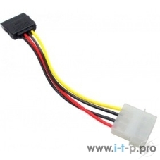 Кабель питания SATA Molex(4pin, БП) - SATA (устройство), 14см, ORIENT, C907