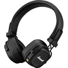 Беспроводные/проводные наушники Marshall Major IV черный, накладные, Bluetooth + проводной, беспроводная зарядка, до 80 ч